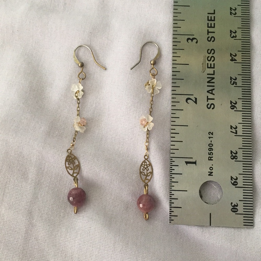 Handmade Ruby Earrings - Picture 2 of 4